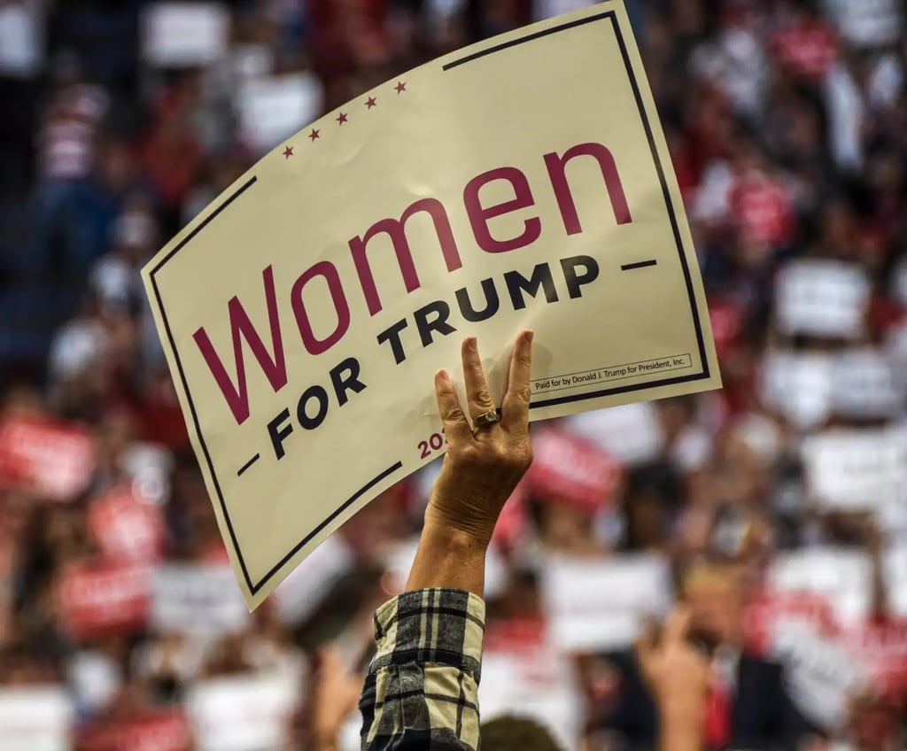Sign from a Trump Rally saying 'Women For Trump'