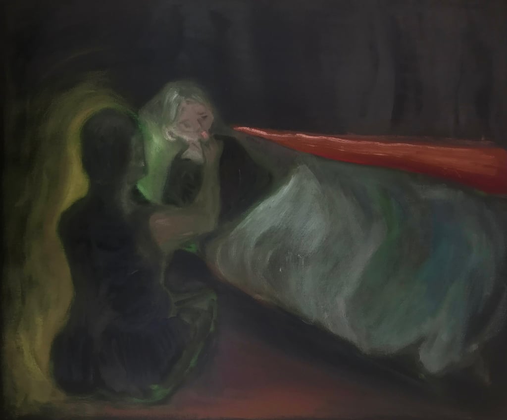 figurative oil painting by Lina Mikuzyte