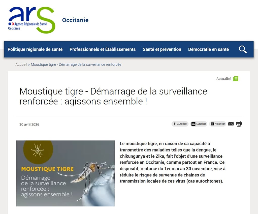surveillance moustique tigre Côte d’Azur