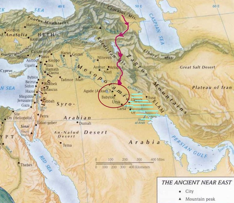 the land of Shinar (Ge 11:2)