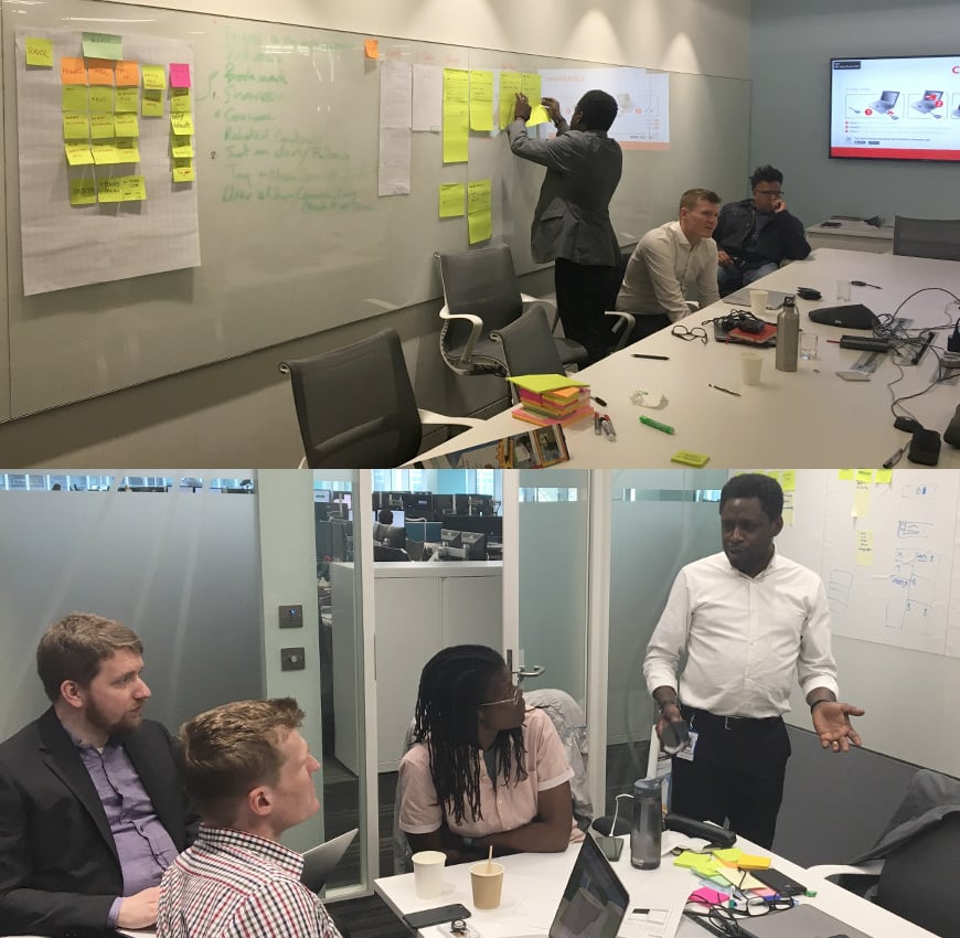 Brainstorming with the team