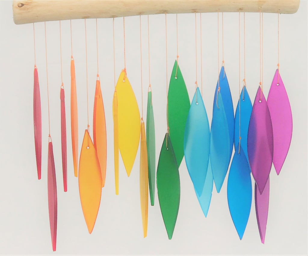 Recycle Glass Fairtrade Wind Chimes Rainbow 