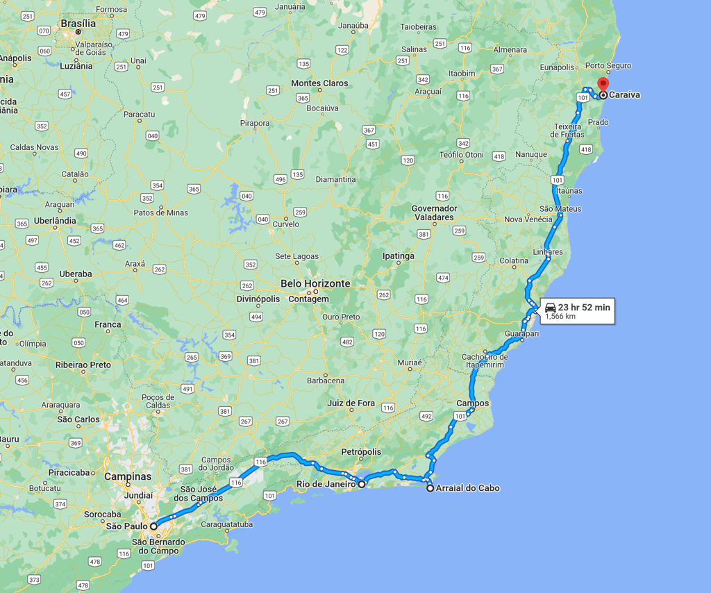 Sao Paulo to Caraiva