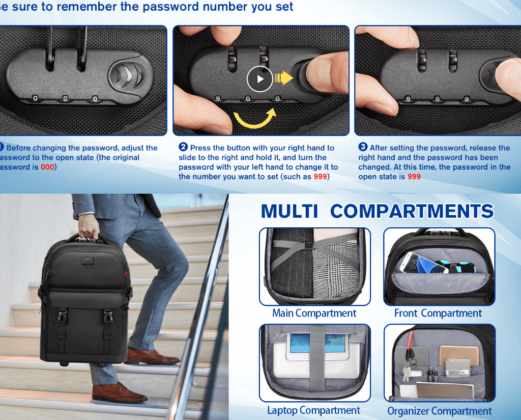 MATEIN carry on Backpack