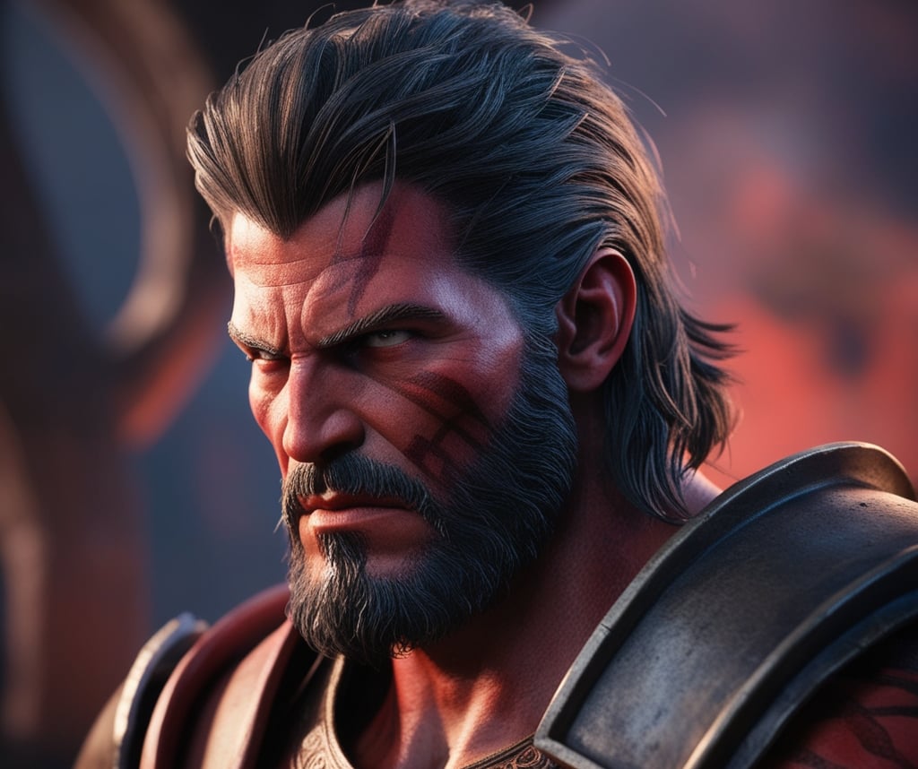 a man with a beard and a beard