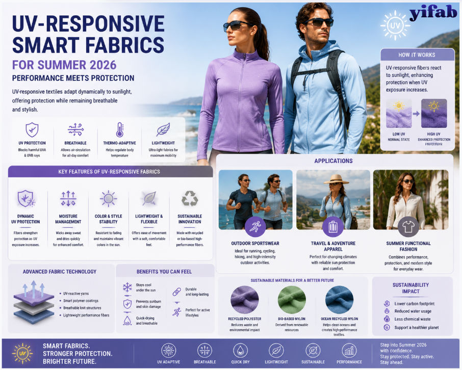 UV-responsive summer fabric, Smart textile sun protection