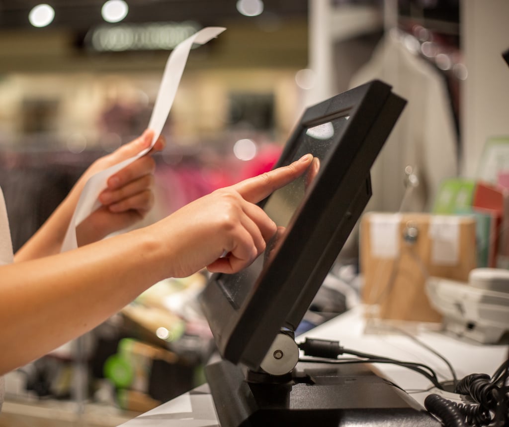 Point of sale system to symbolise AI in retail