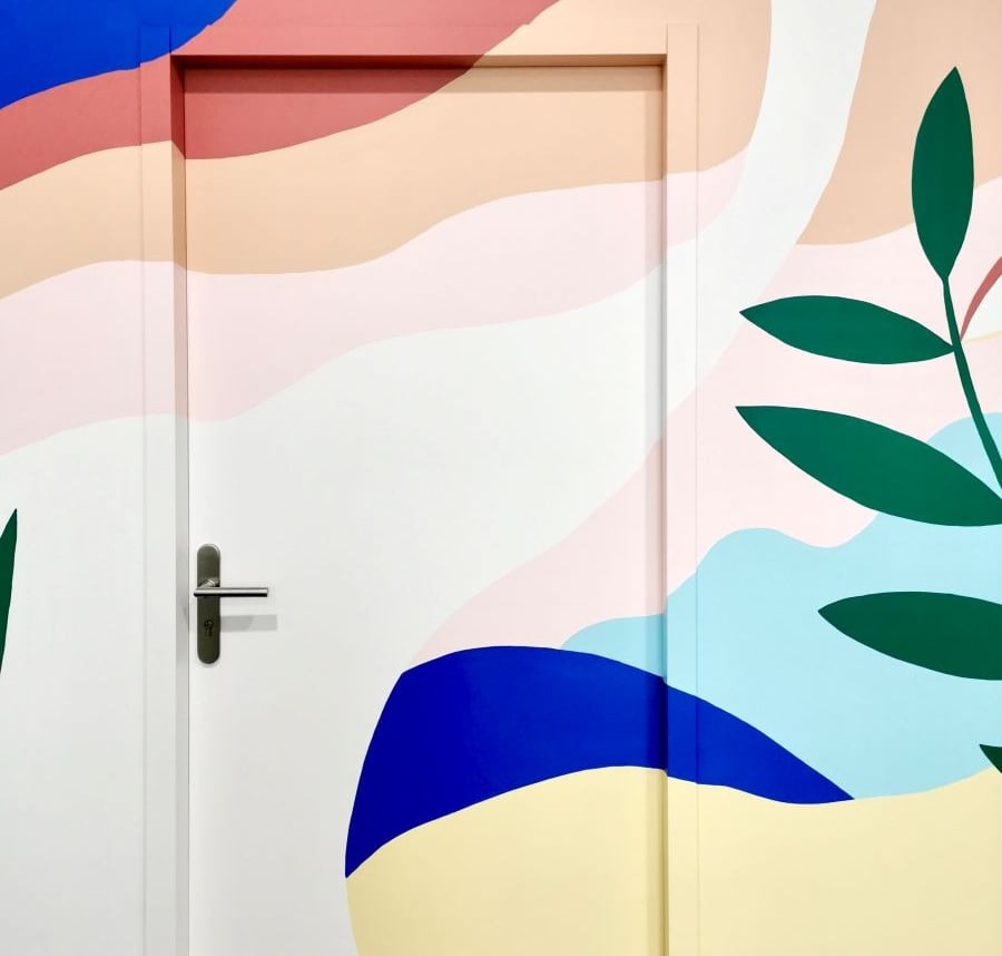 Porte peinte par l'artiste peintre Ilda