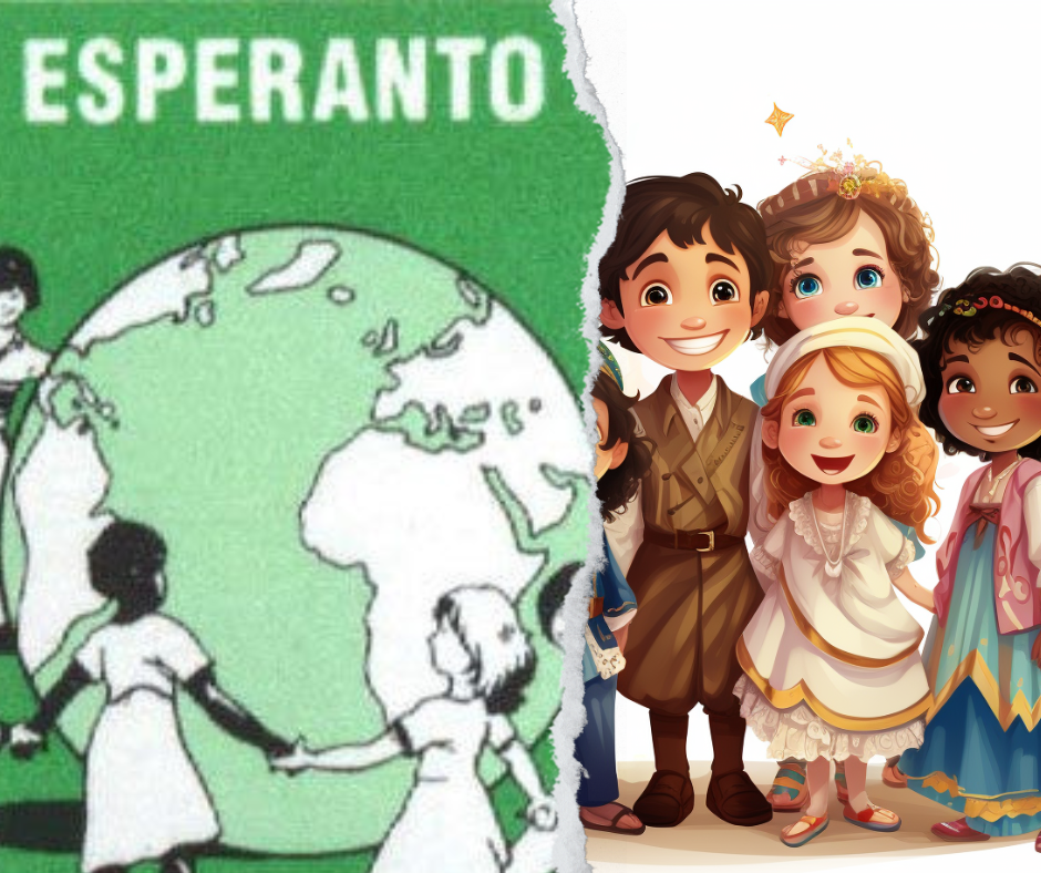 un groupe d'enfants autour d'un globe en opposition avec des enfants de cultures différentes