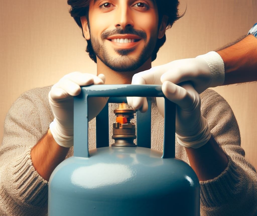 imagem entregando botijão