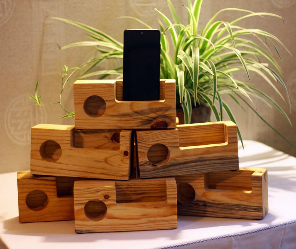Amplificateur de son en bois pour téléphone