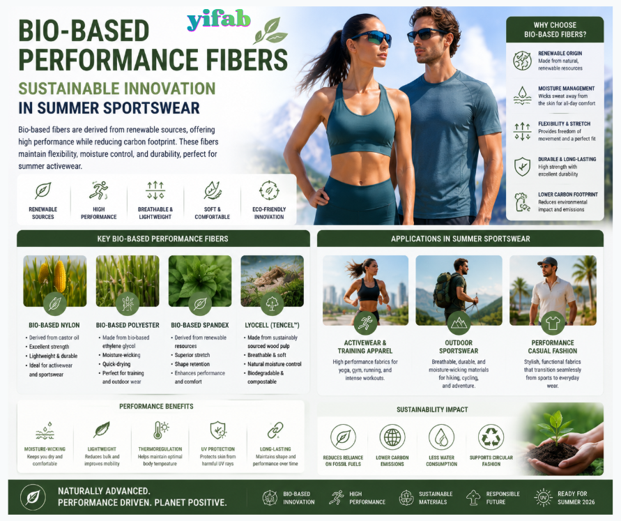 Bio-based performance fabric, Eco-conscious activewear textile