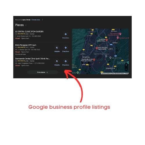 google business profile listings