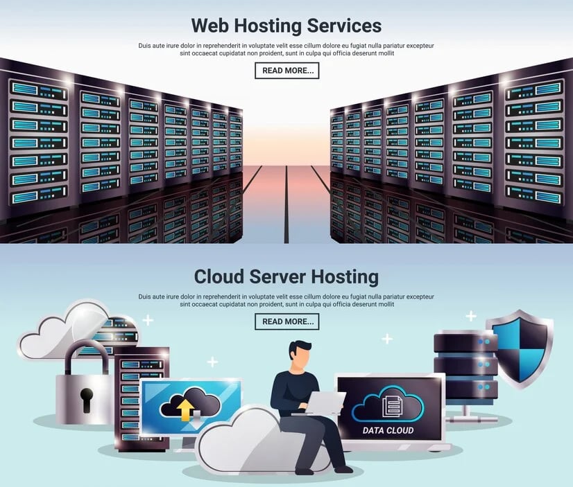 a man sitting on a cloud computing device