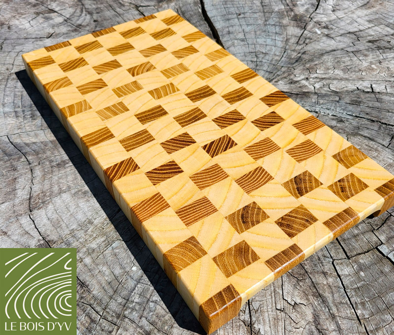 planche à découper en bois de bout