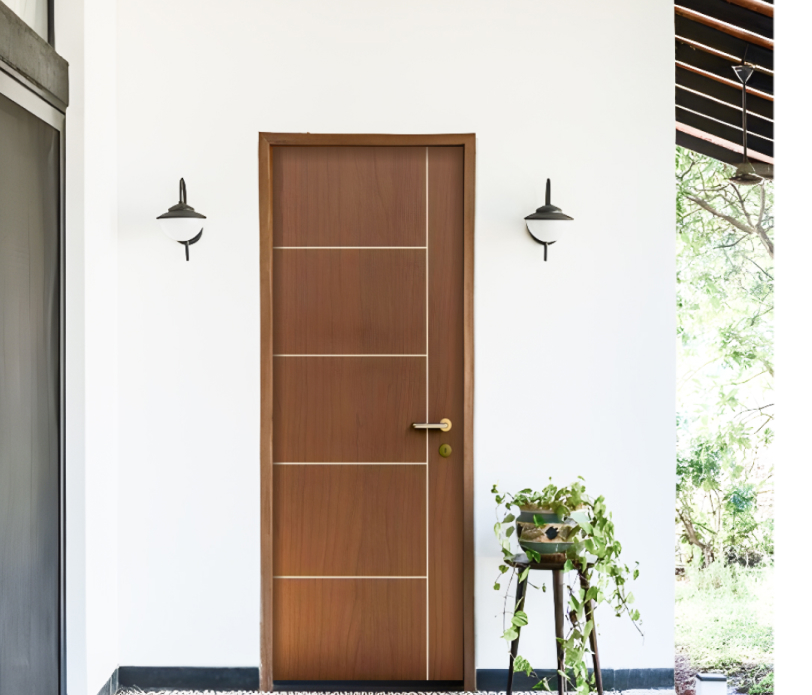 pintu solid wood panel untuk rumah tinggal