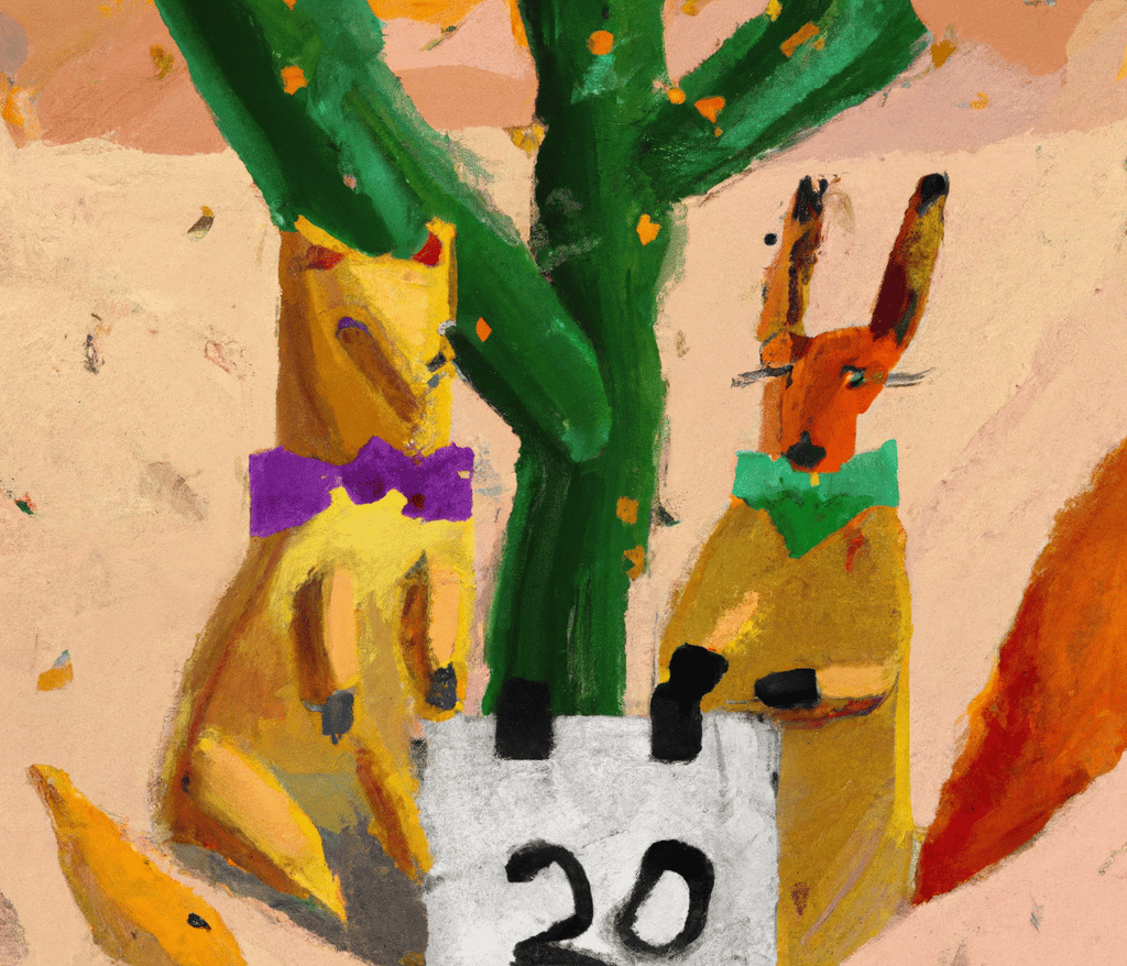 a cactus plant in a vase with a number twenty on it