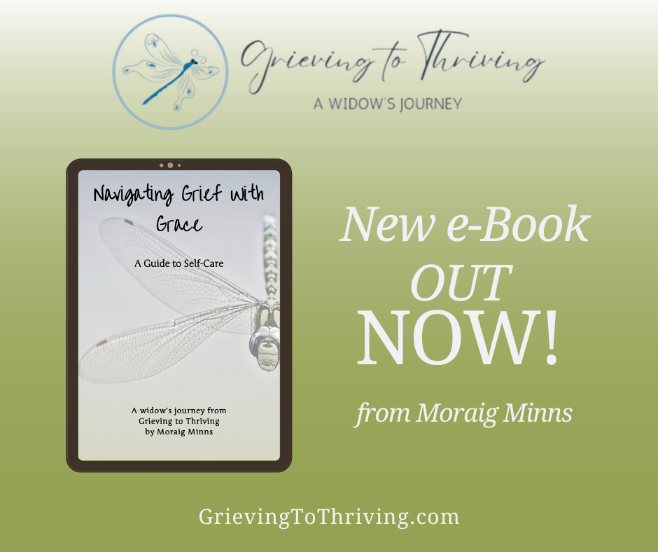 a tablet with the eBook Navigating Grief With Grace