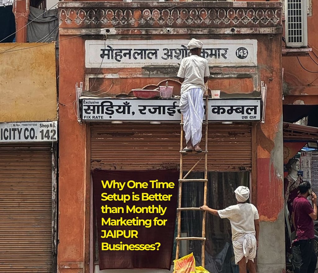 Why One Time Setup is Better than Monthly Digital Marketing for Jaipur Businesses