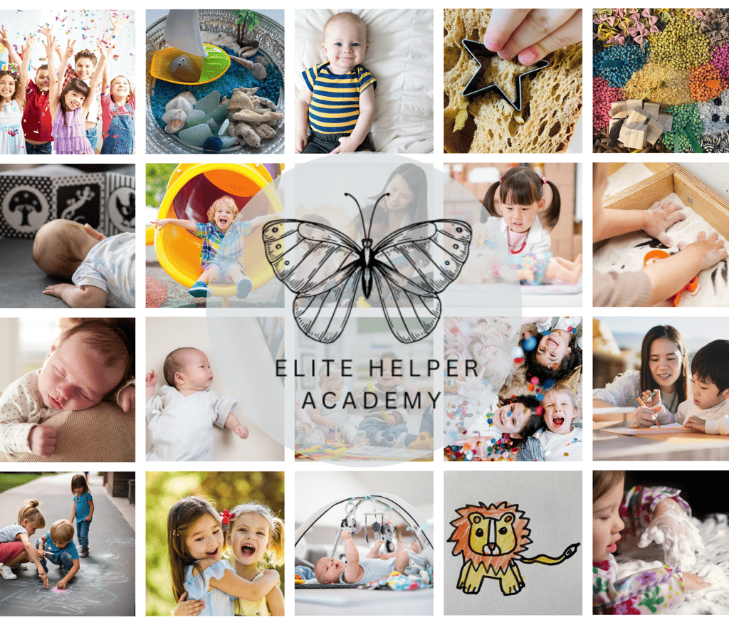 Collage for Elite Helper Academy using photos of children and art and craft 