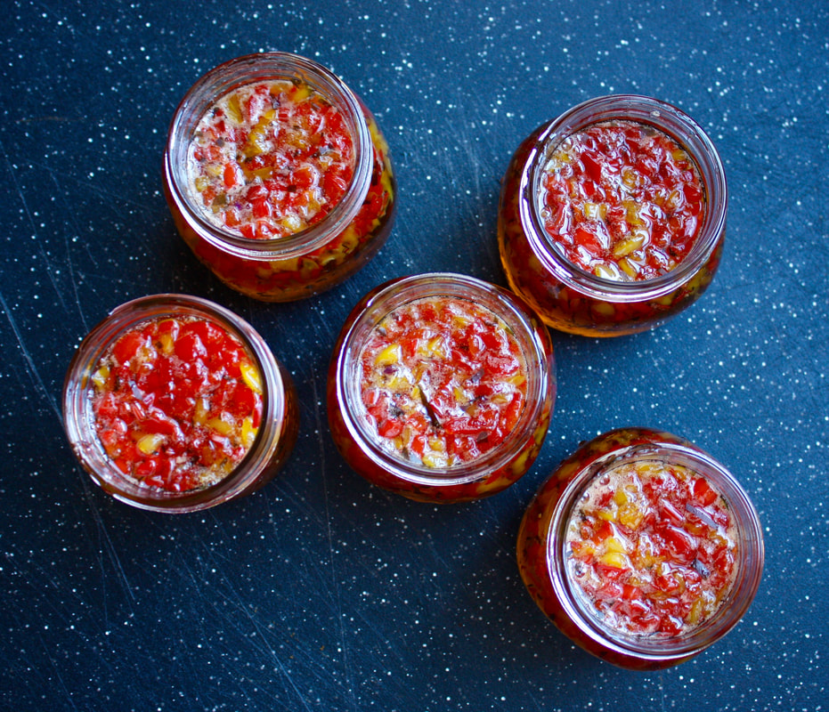 jars of lime leaf jelly