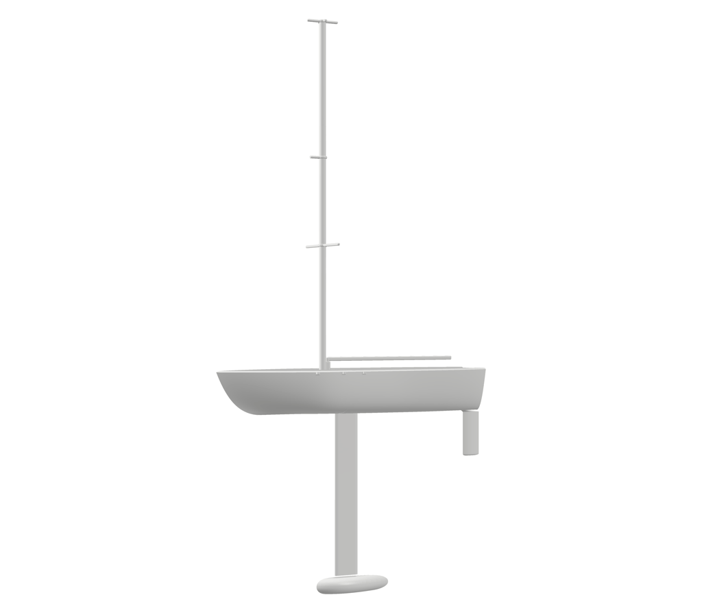 A radio controlled sailboat model for 3D printing