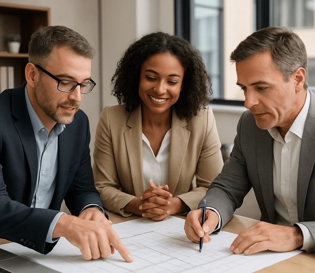a magnifying glass sitting on top of a piece of paper