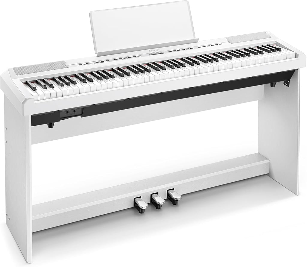 Donner DEP-20 Piano digital (88 teclas, 88 teclas, mecanismo de martillo), color blanco