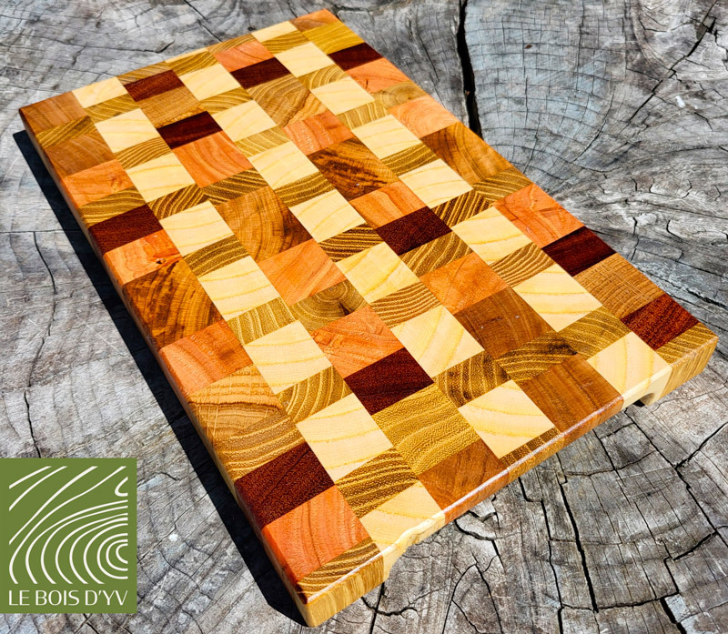 planche à découper en bois de bout