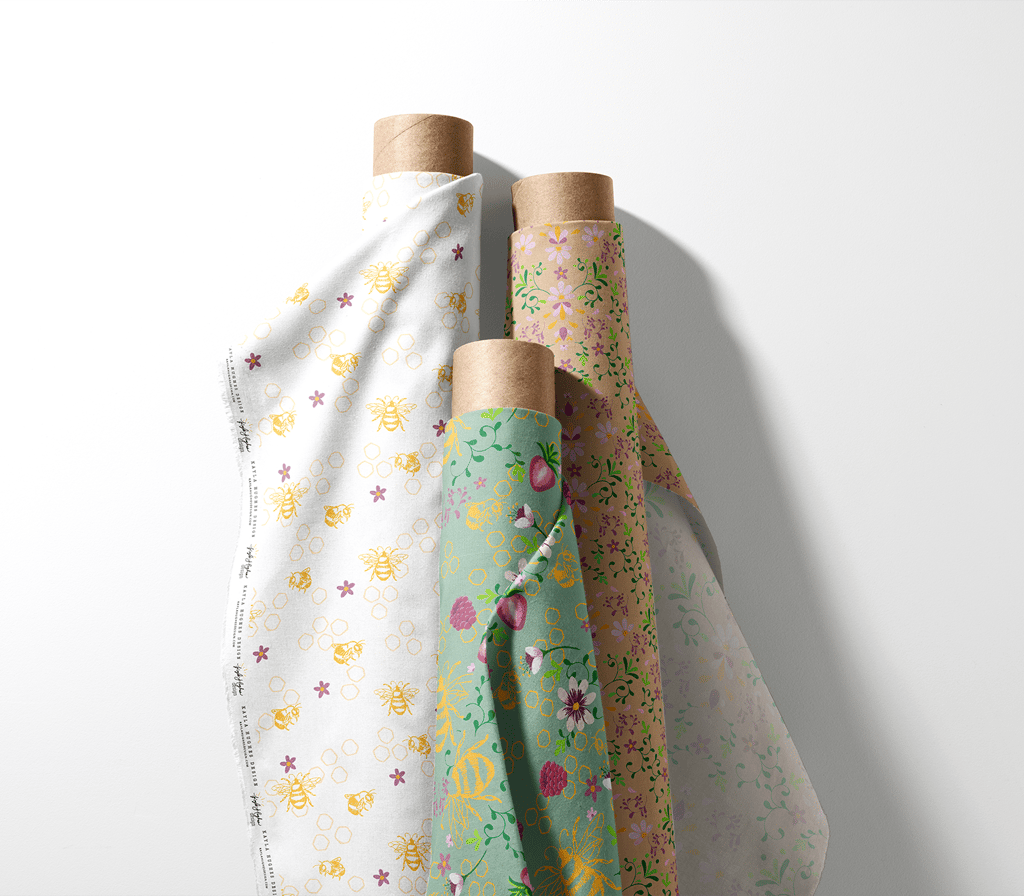 Surface pattern collection on rolls of fabric