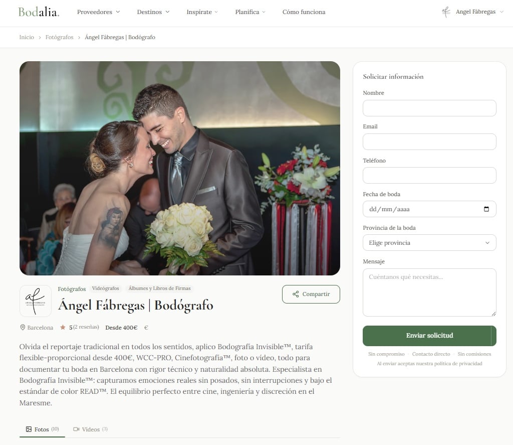 Fotógrafo Bodas Barcelona