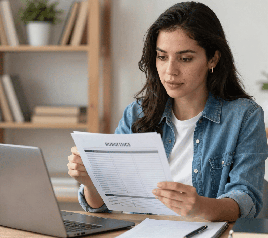 a magnifying glass sitting on top of a piece of paper