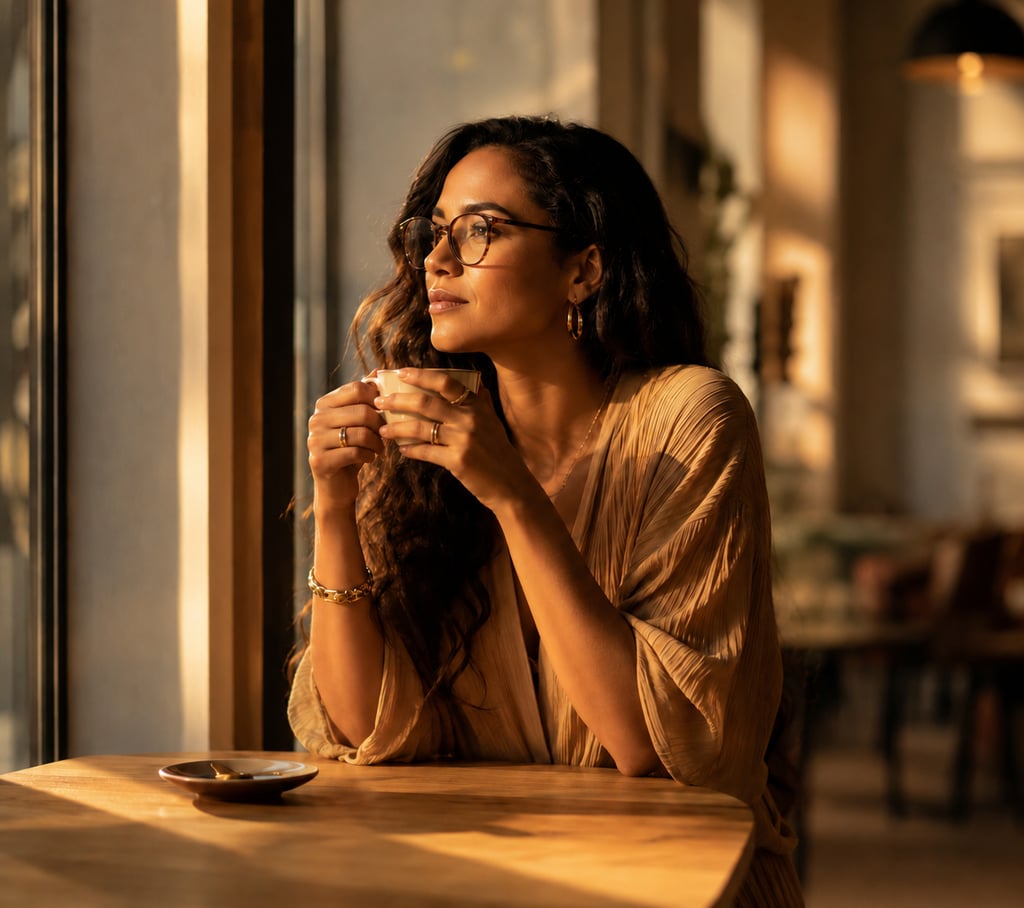 Solitude de la femme inspirante et indépendante face a la peur du vide en amour
