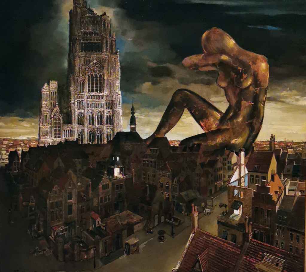 Tableau de René Hansoul "La nuit"