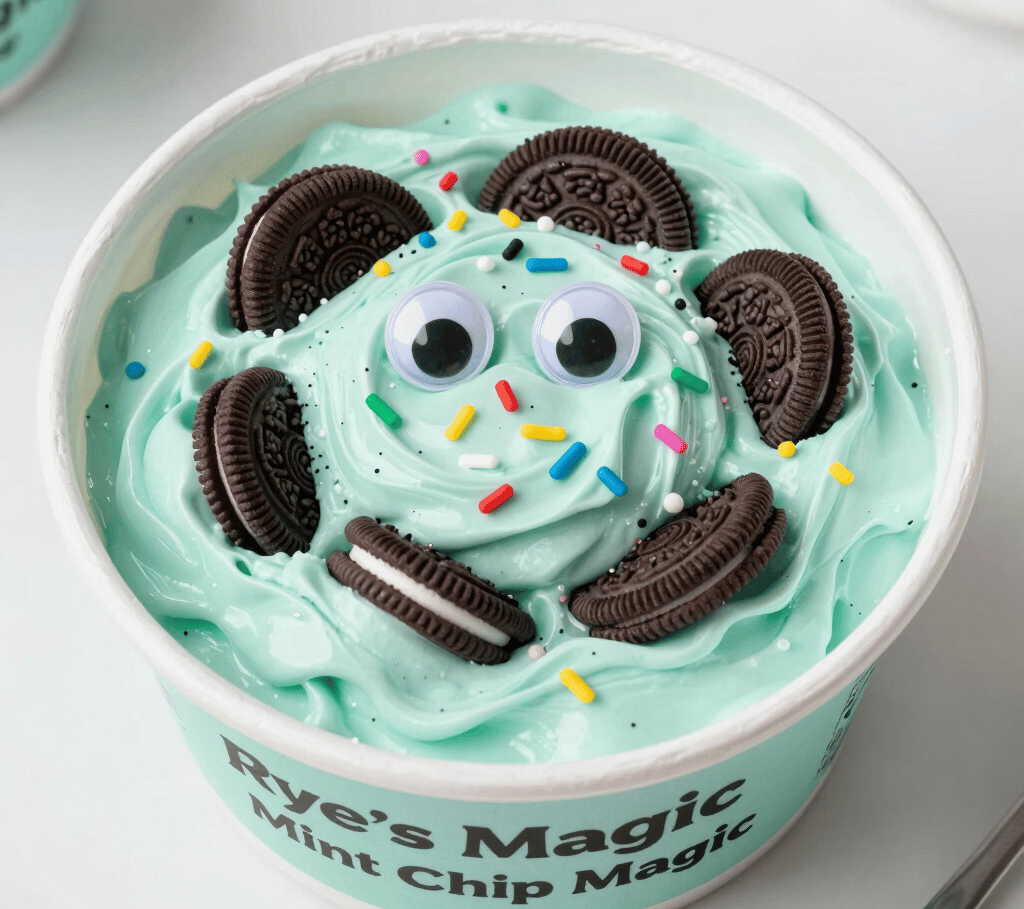 A playful slime tub topped with googly eyes and colorful sprinkles, ready for sensory fun.