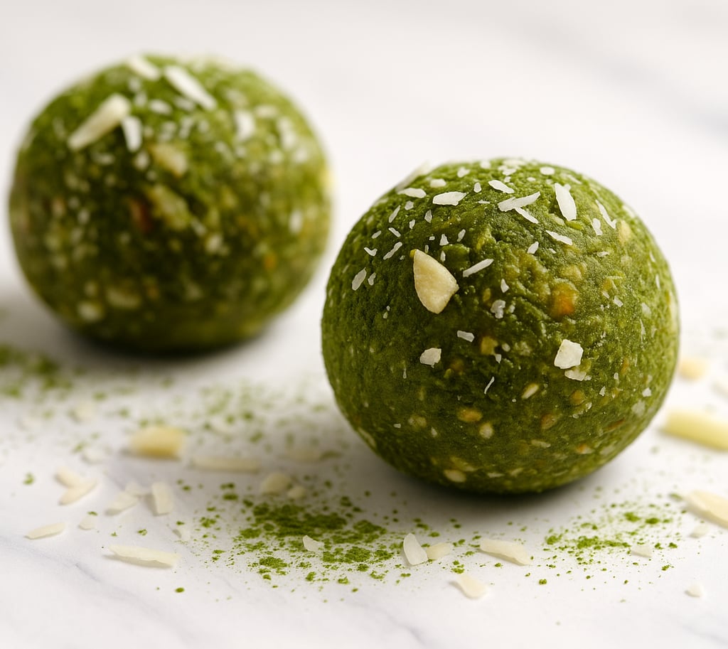 matcha almond energy balls