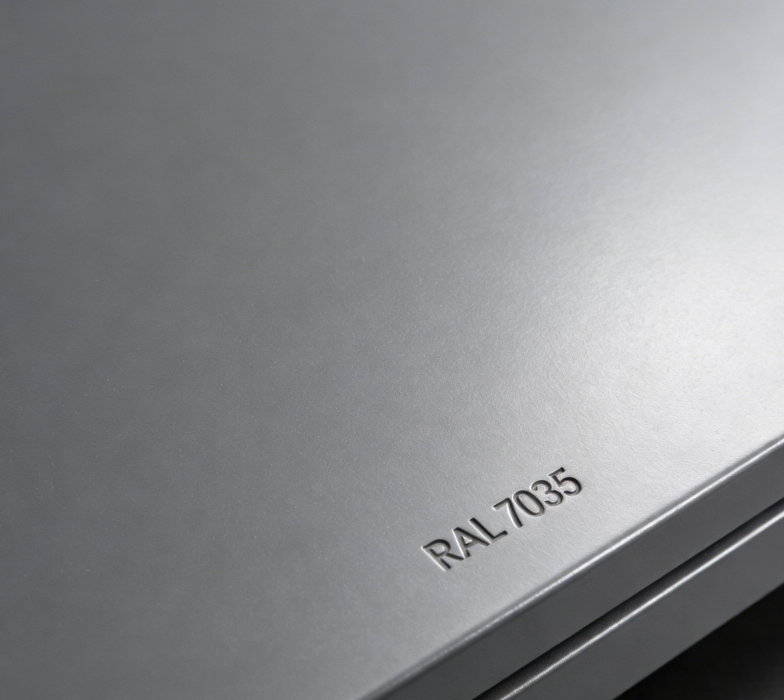 RAL 7035 grey smooth finish