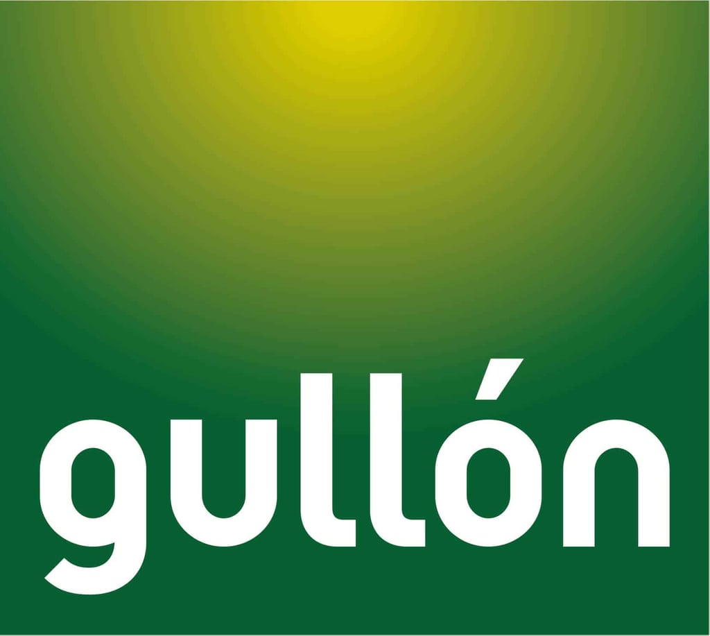 a green and yellow sign with the word gullon on it