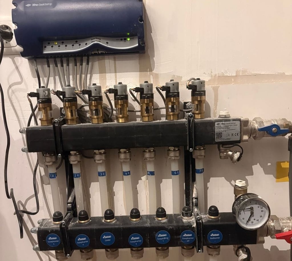 Verwarmingsverdeler elektrisch aangestuurd