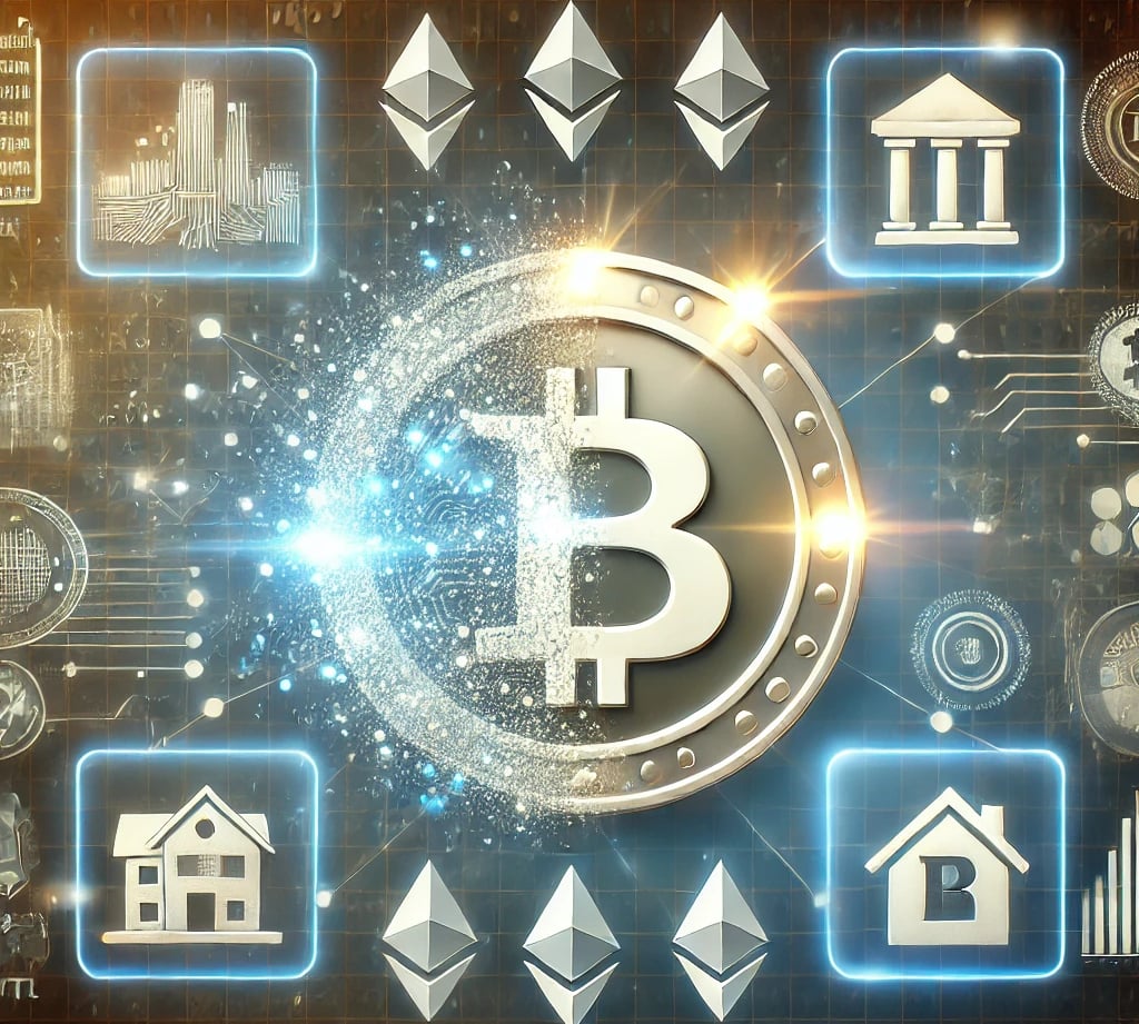 a bitcoin being disintegrated