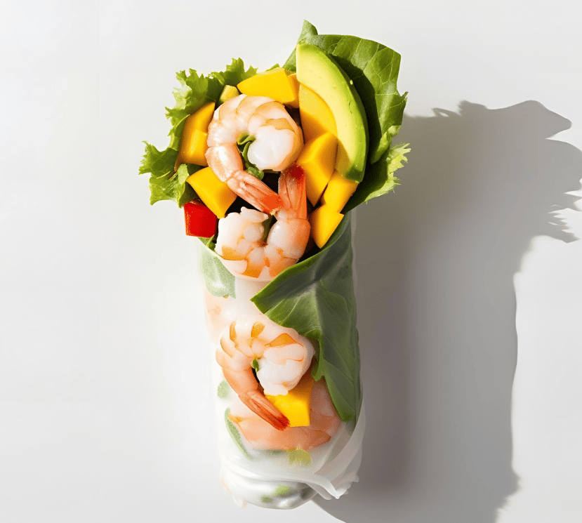 Summer Rolls Crevettes Mangue Avocat Rouleaux de Printemps