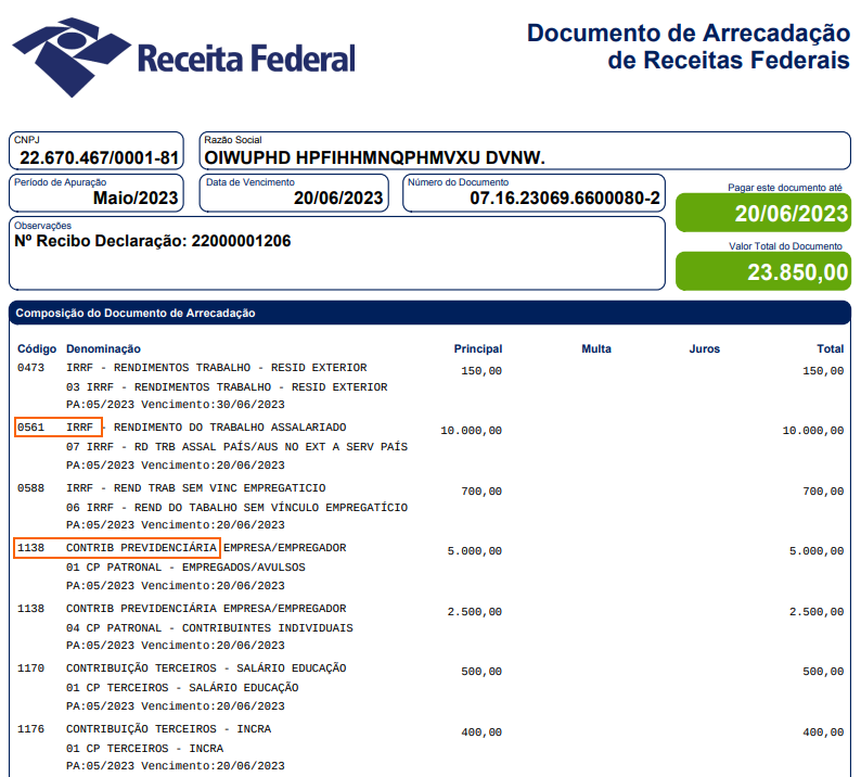 Boleto Receita Federal