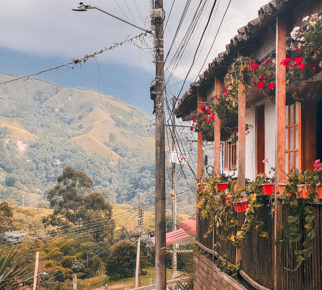 Salento mountain view in Colombia, South America
