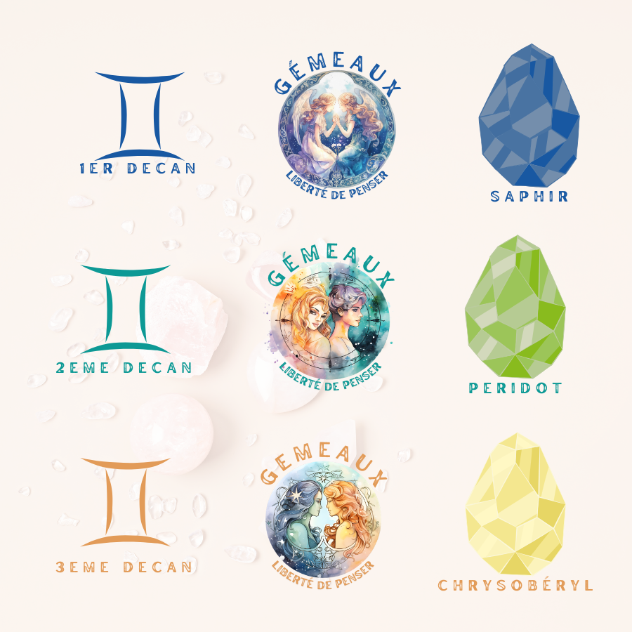 raw gemstones zodiac signs gemini candle