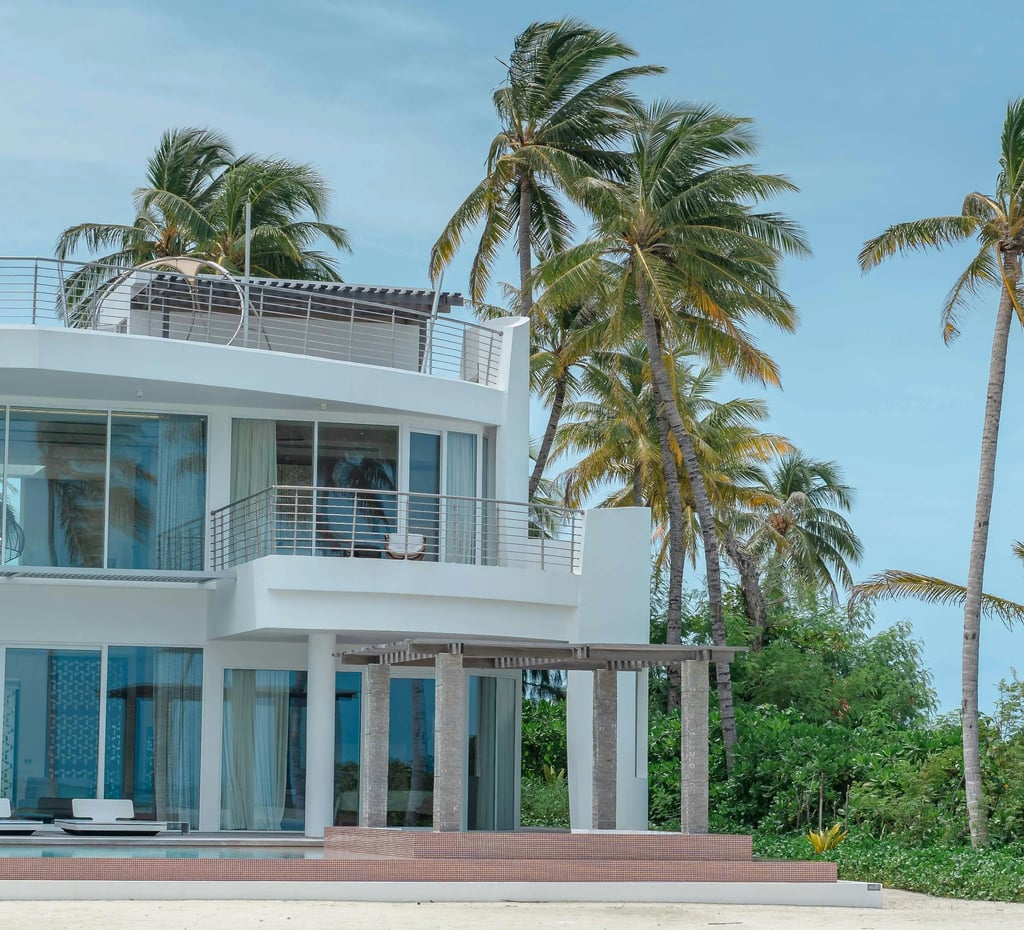 home with beach landscaping