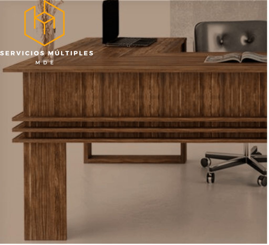 a desk with a laptop and a laptop on it