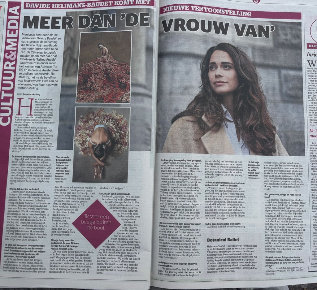 De Telegraaf newspaper interview with Davide Heijmans