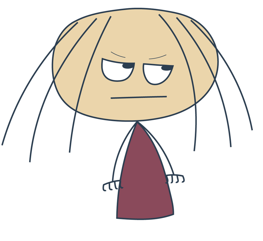 Anna looking at a long to-do list with frustration