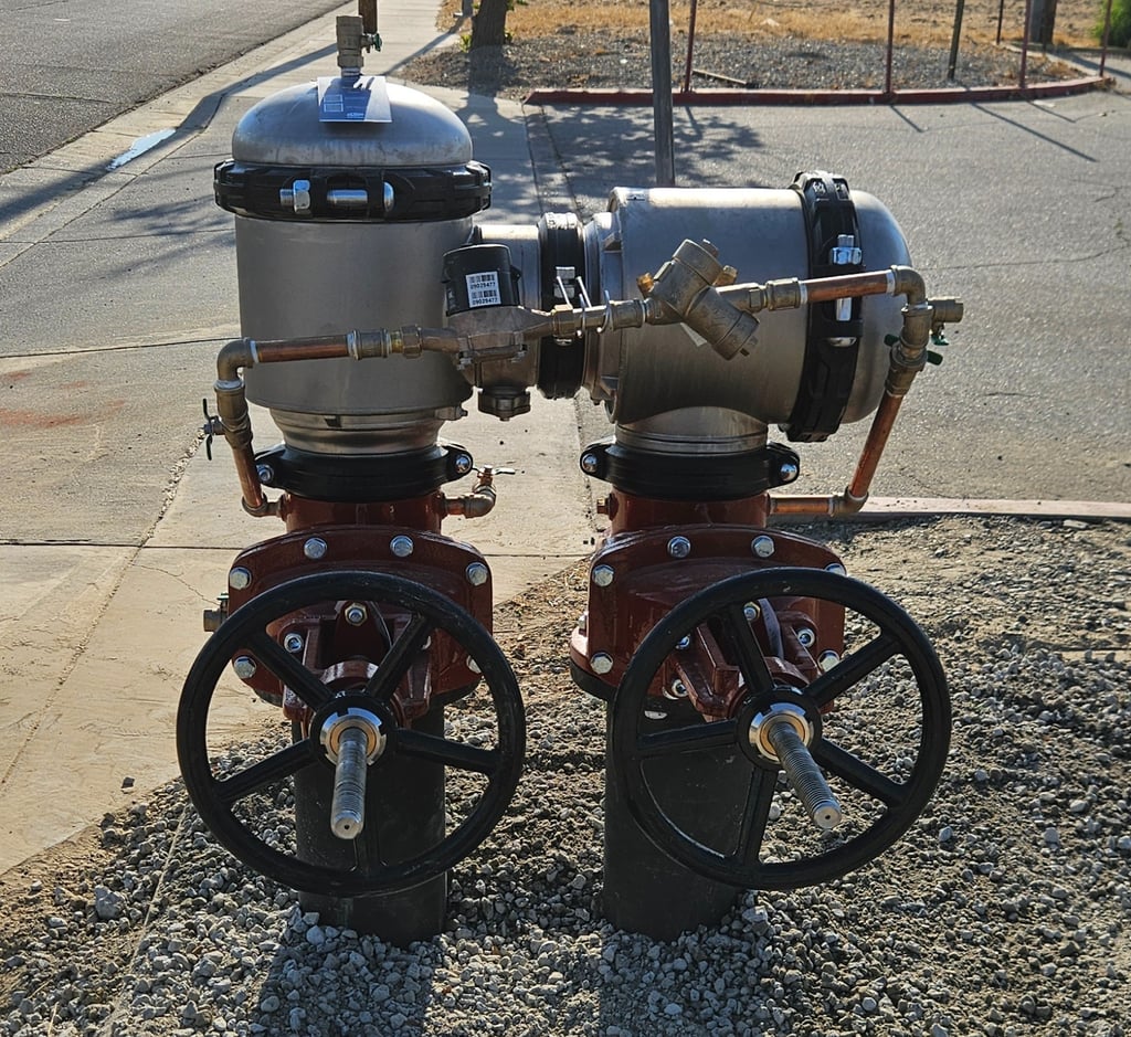 a fire hydrant sitting on top of a sidewalk