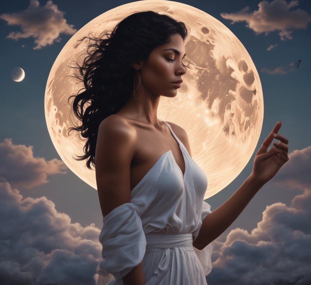 full moon in the sky